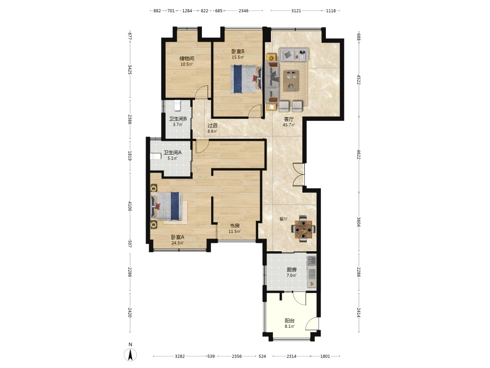 成都中海城南一号二手房房源图片