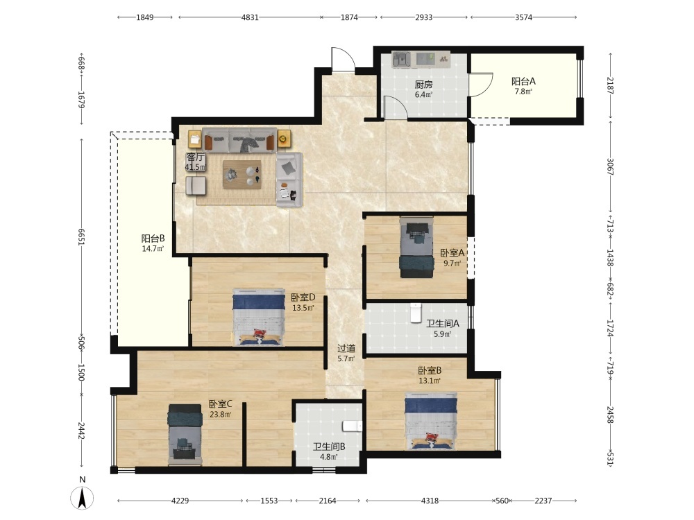 成都复地雍湖湾二手房房源图片