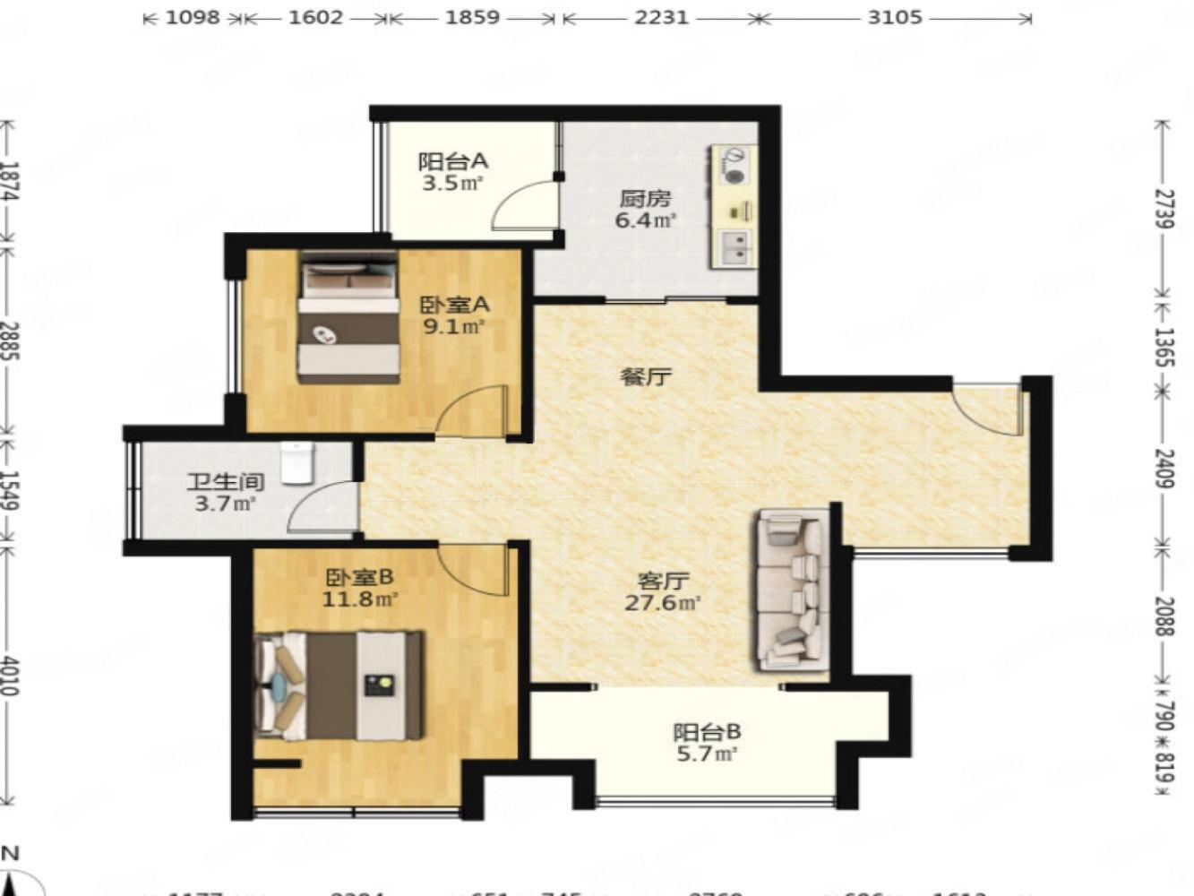 成都天合汇锦城二手房房源图片