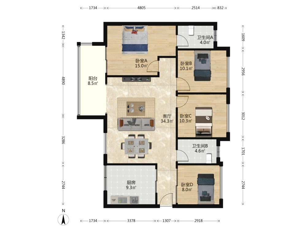 成都凯德世纪名邸二手房房源图片