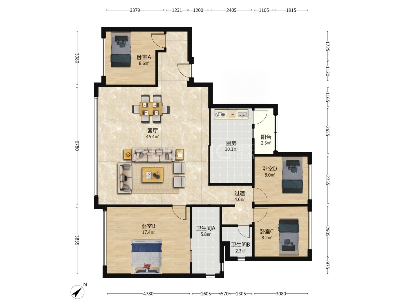 成都华发统建锦江大院二手房房源图片