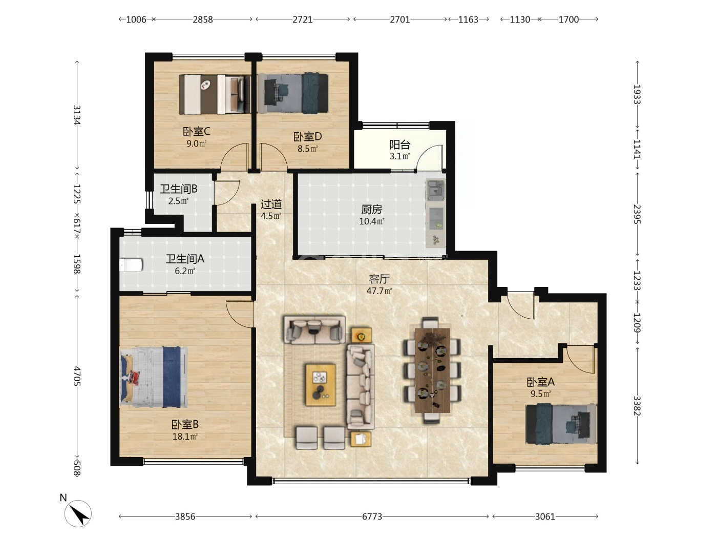 成都华发统建锦江大院二手房房源图片