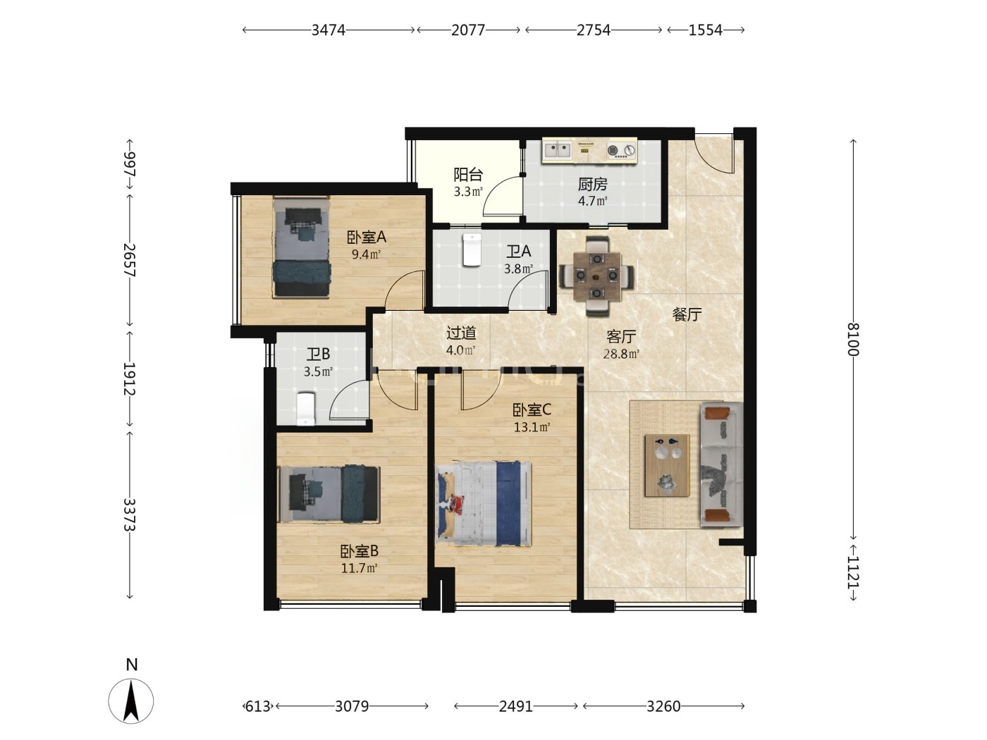 成都建发翡翠鹭洲二手房房源图片