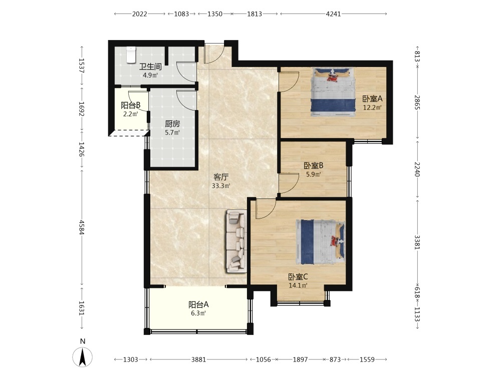 南京天景山公寓如意苑二手房房源图片