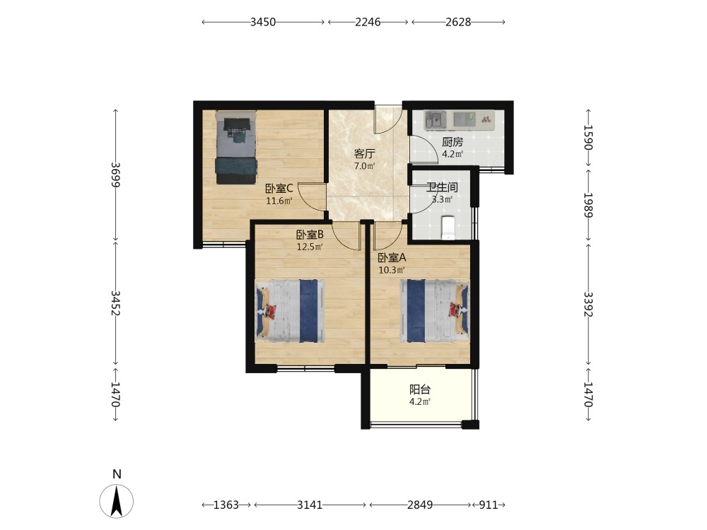 南京泥塘新苑二手房房源图片