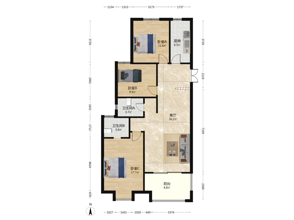 南京万科金域国际二手房房源图片