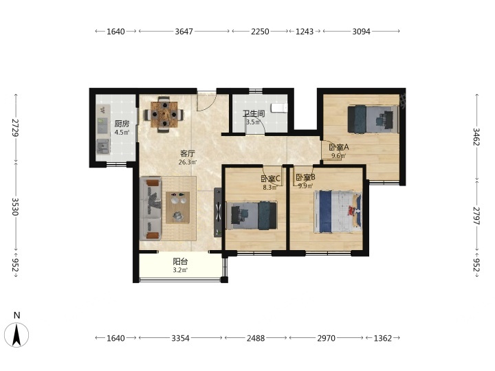 南京中航樾公馆二手房房源图片