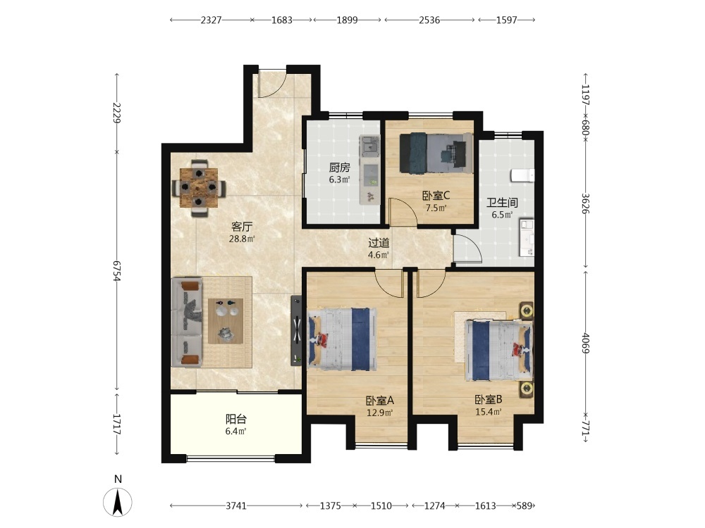 南京万科金域蓝湾二手房房源图片