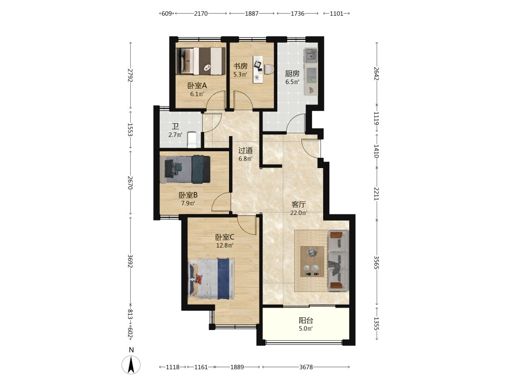 南京银城一方山二手房房源图片