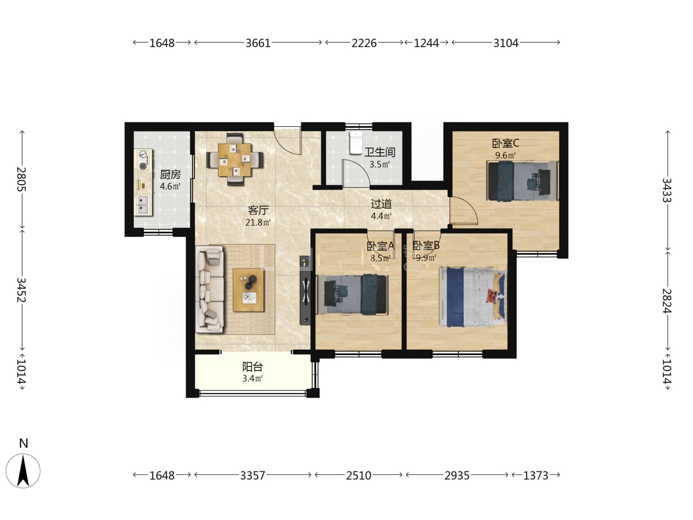 南京中航樾公馆二手房房源图片