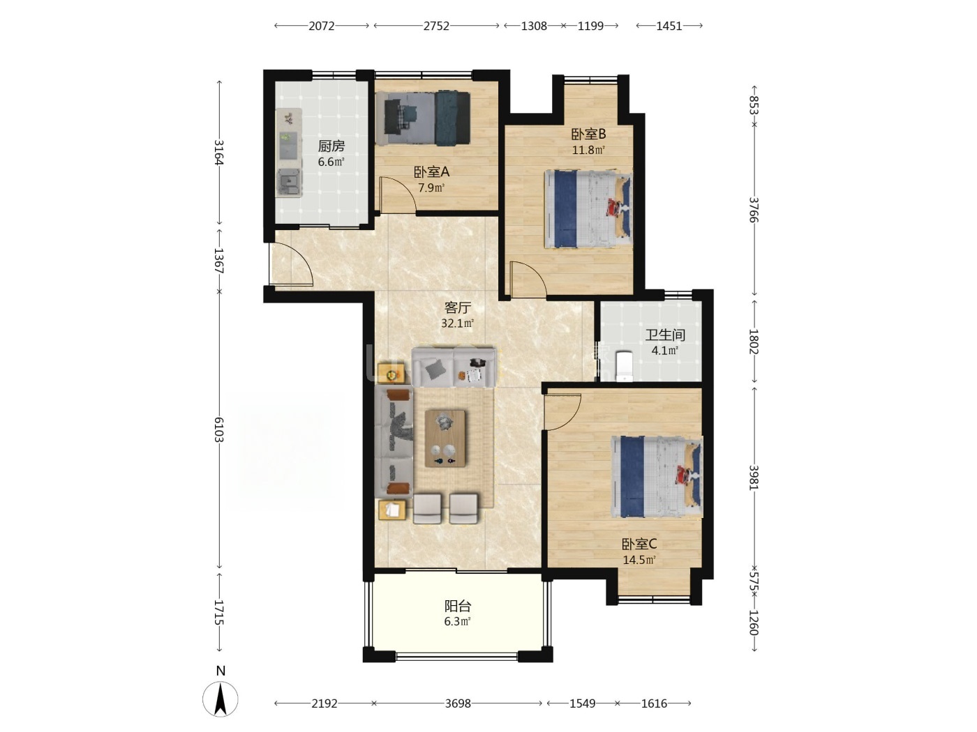 南京万裕龙庭水岸二手房房源图片