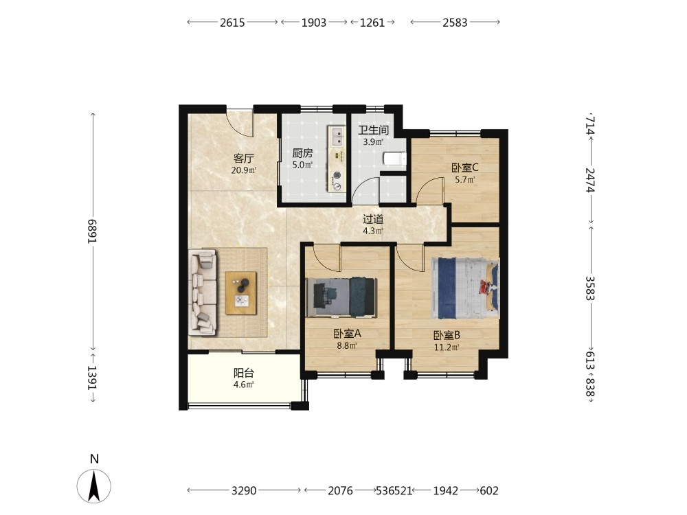 南京玖峰兰庭二手房房源图片