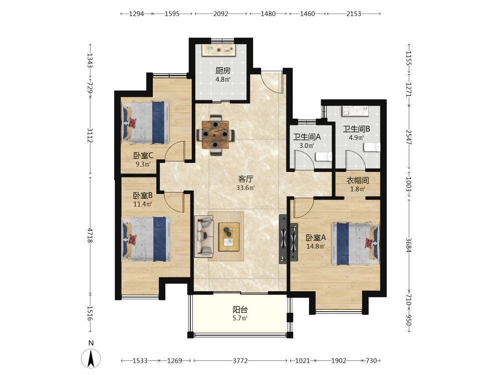 南京万科金域蓝湾二手房房源图片