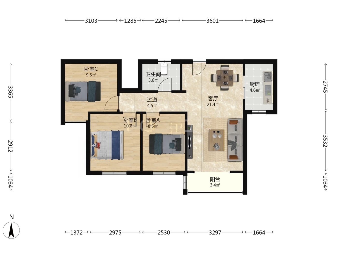 南京中航樾公馆二手房房源图片