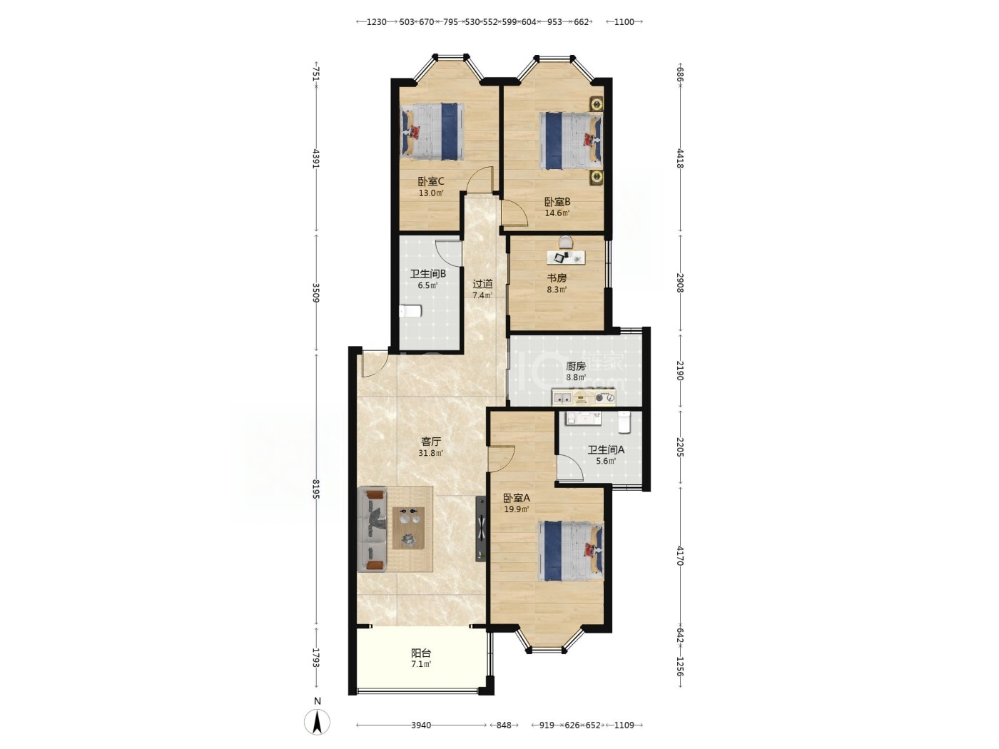 南京21世纪现代城东区二手房房源图片