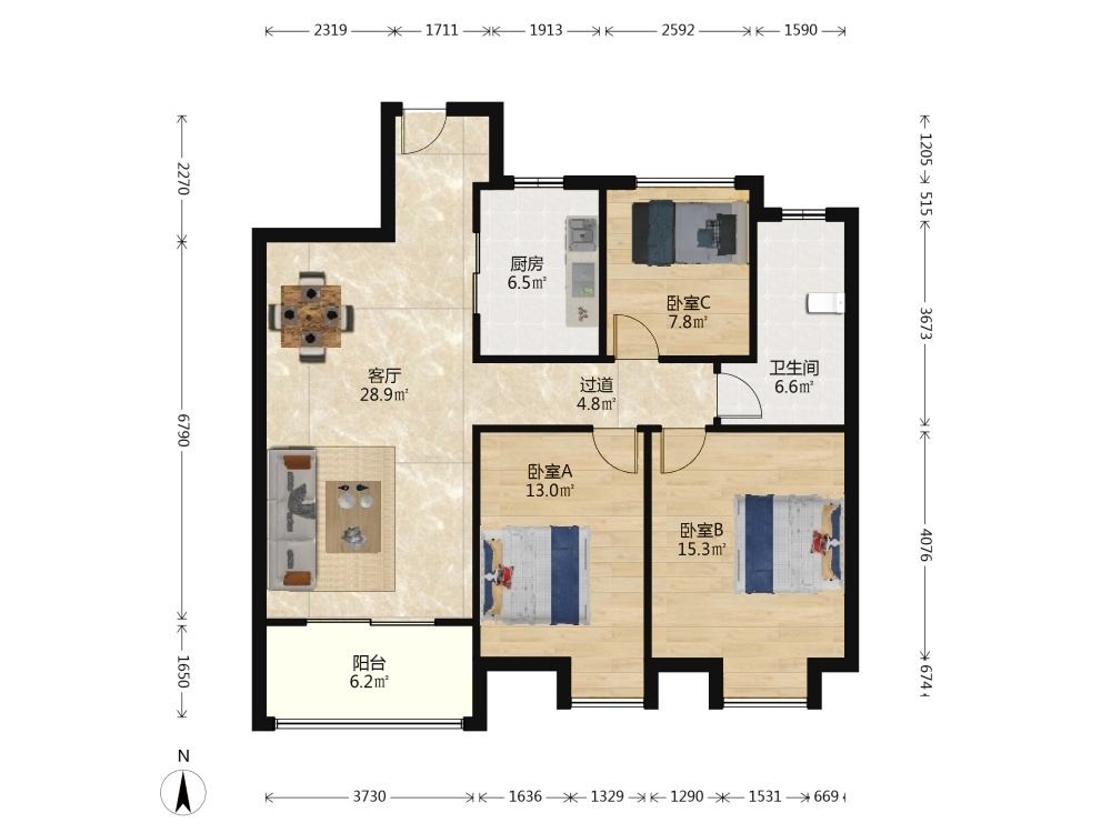 南京万科金域蓝湾二手房房源图片