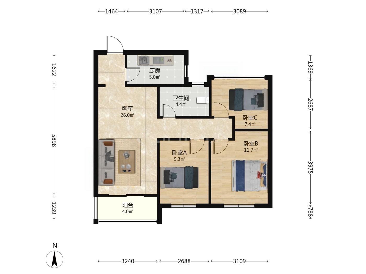 南京龙湖春江郦城郦宸苑二手房房源图片