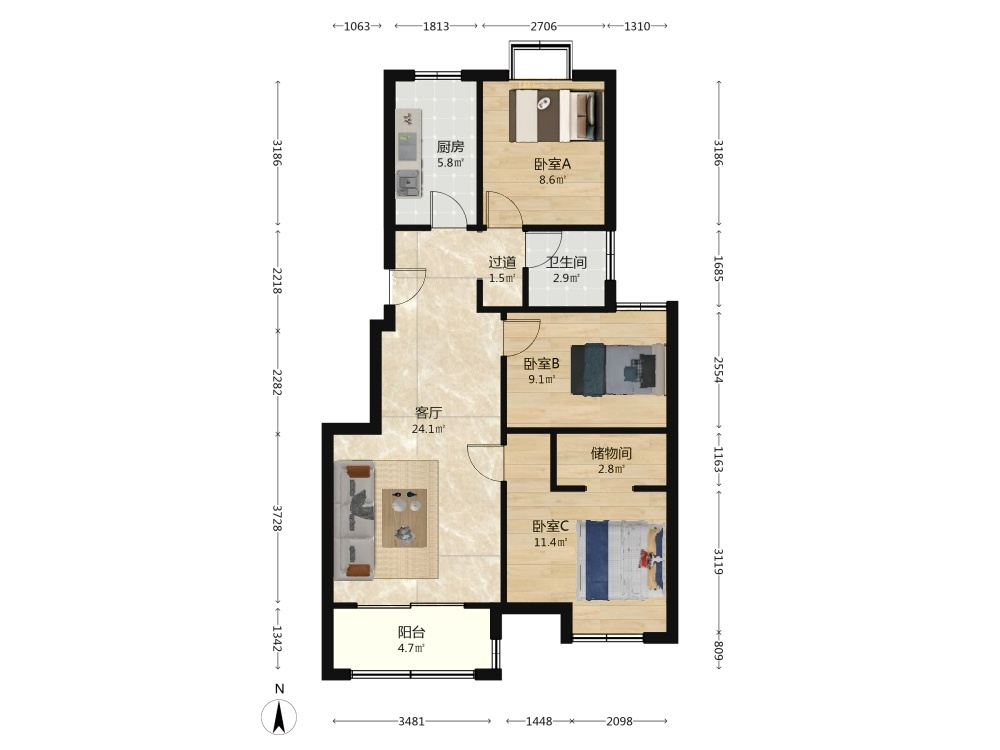 南京金王府二手房房源图片