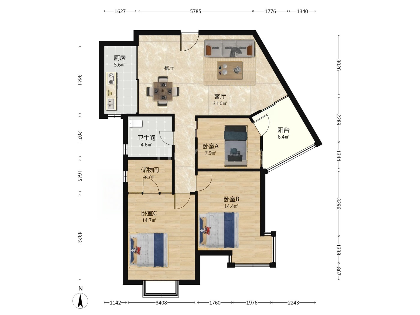南京百家湖西花园伦敦城二手房房源图片