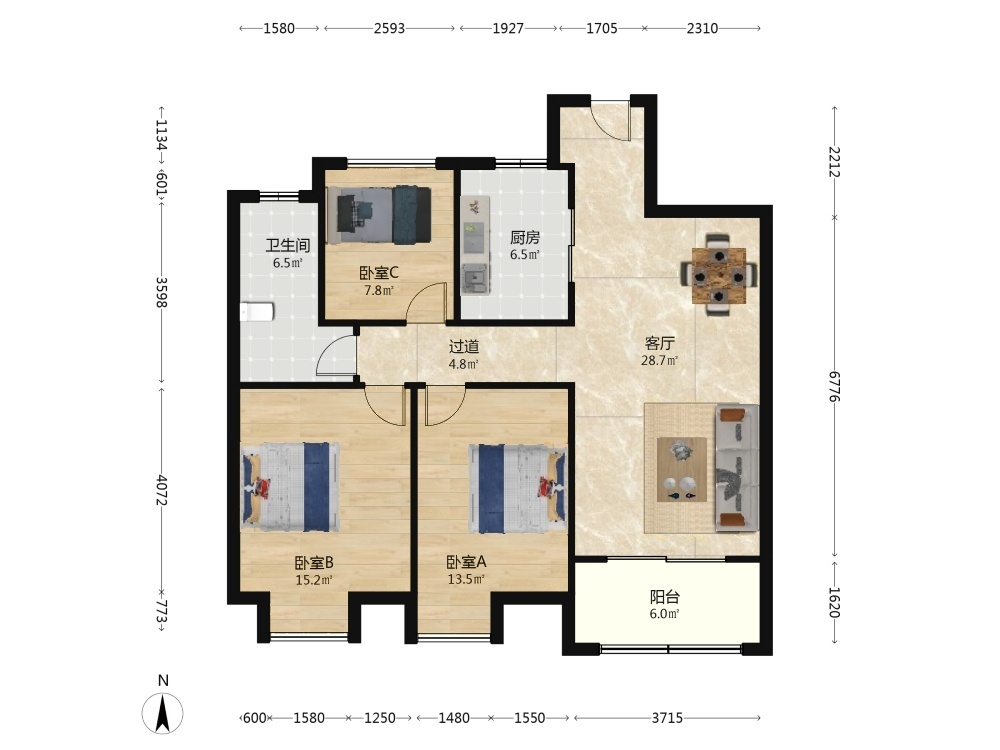 南京万科金域蓝湾二手房房源图片