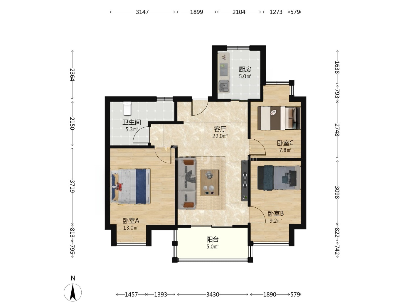 南京万科金域蓝湾二手房房源图片