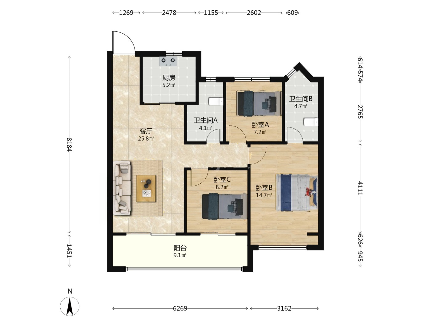 南京七里湖山花园二手房房源图片