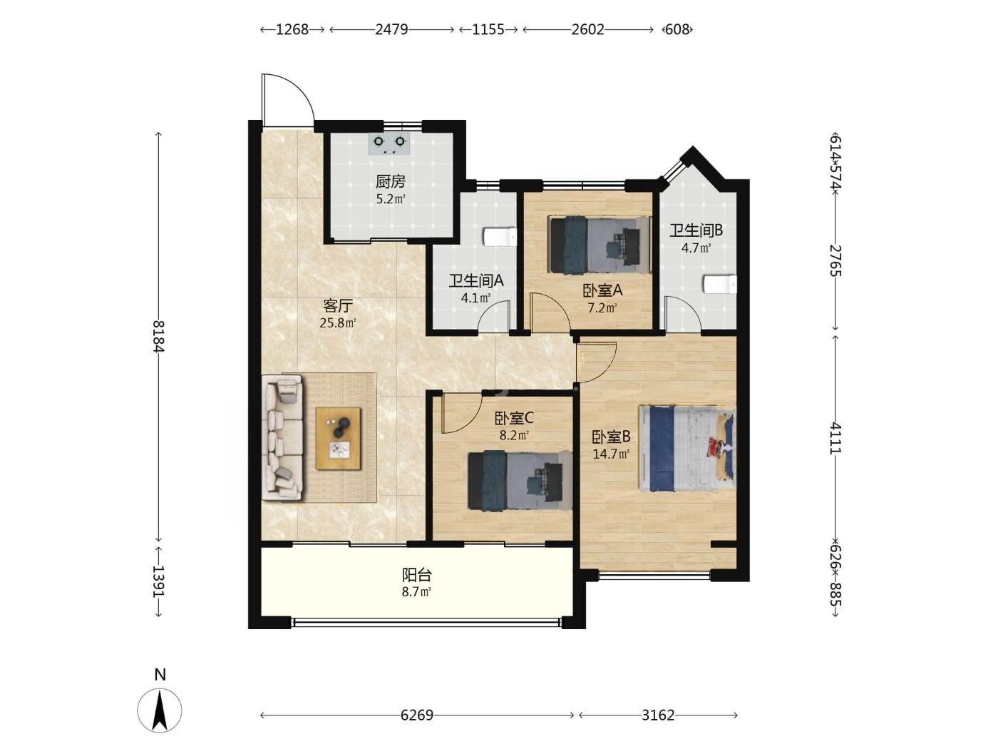 南京七里湖山花园二手房房源图片