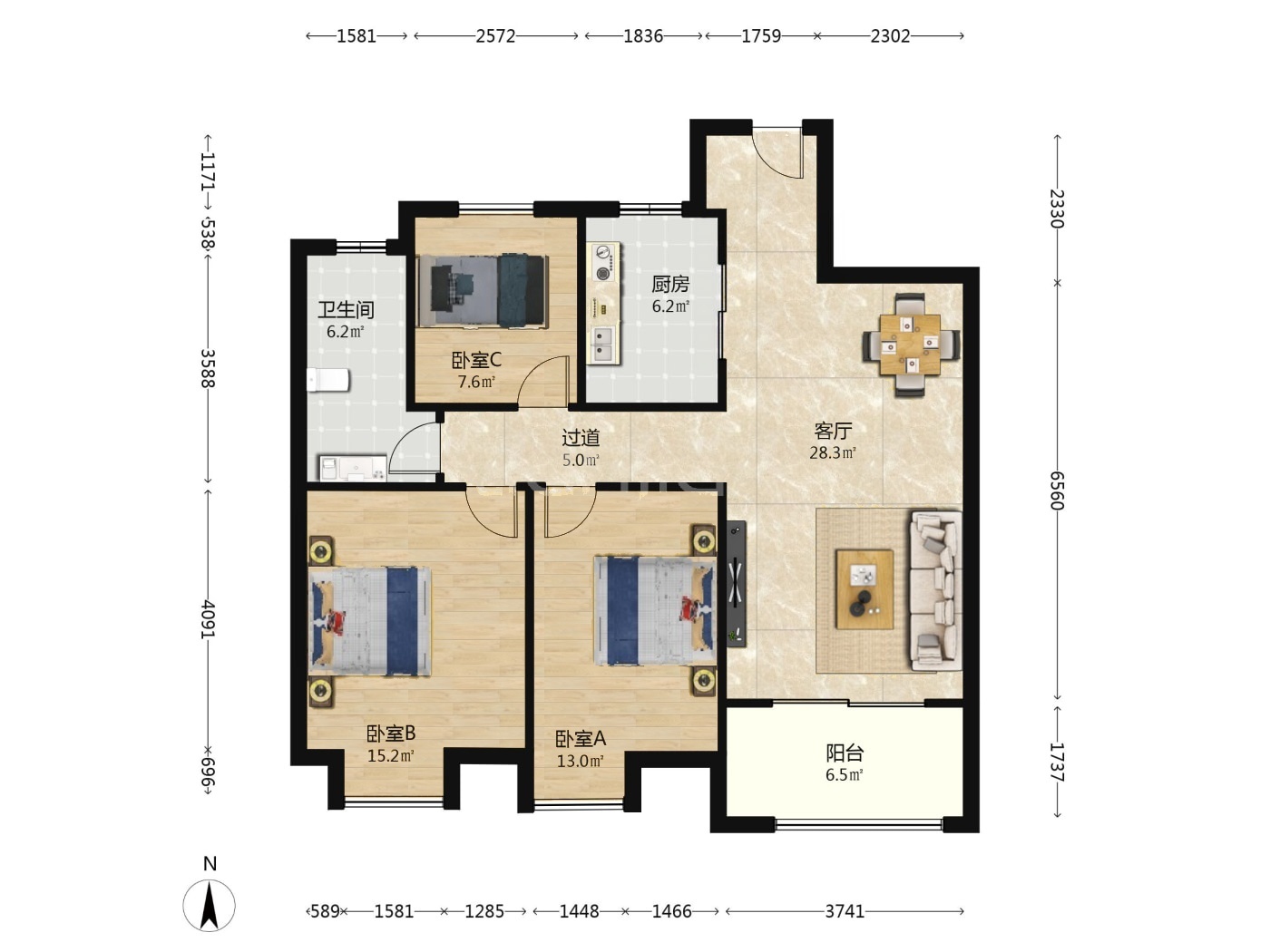 南京万科金域蓝湾二手房房源图片