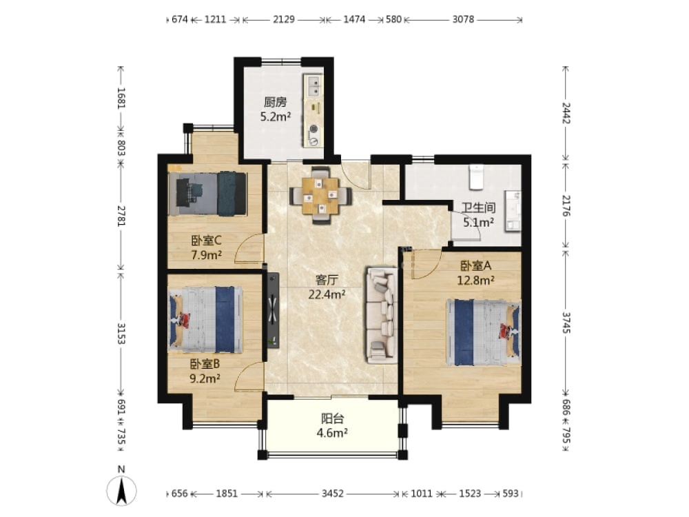 南京万科金域蓝湾二手房房源图片