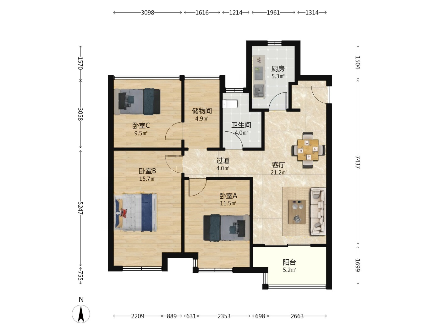 南京新城玖珑湖二期二手房房源图片
