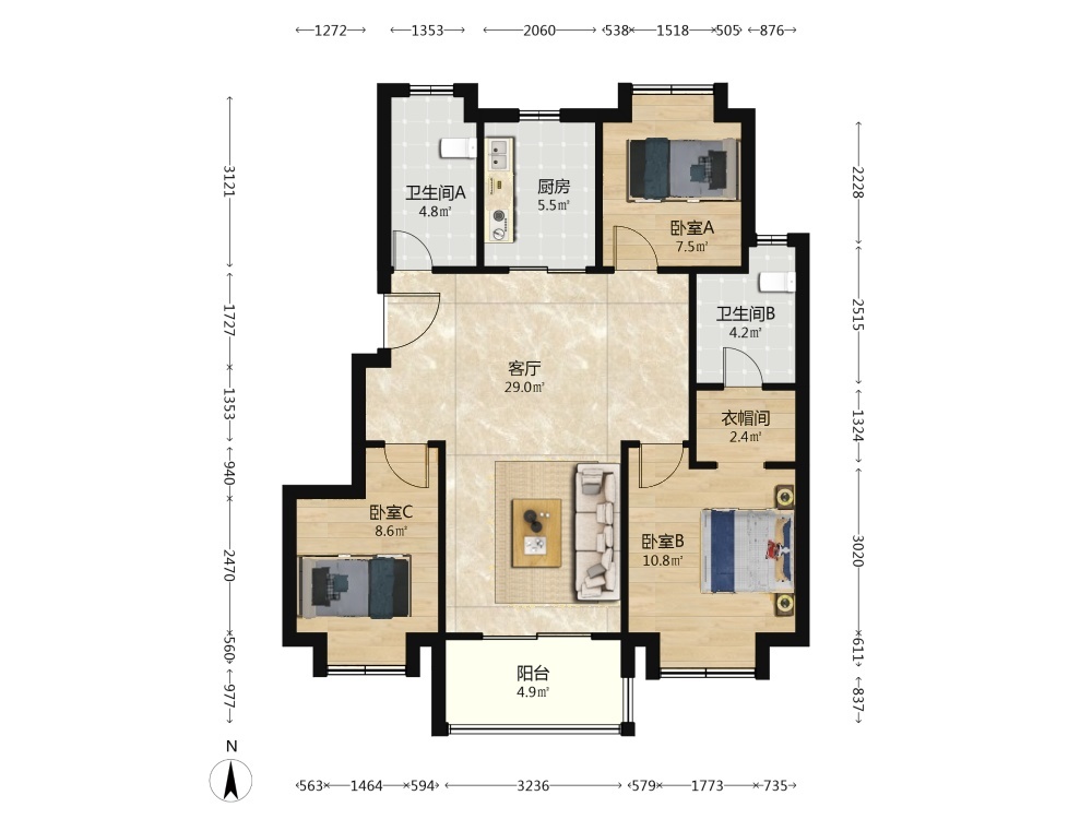 上海路劲悦茂府二手房房源图片