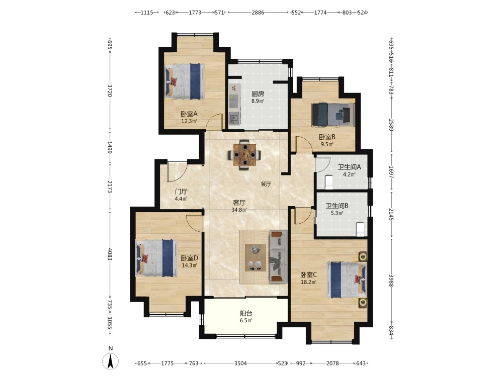 上海大成名庭二手房房源图片