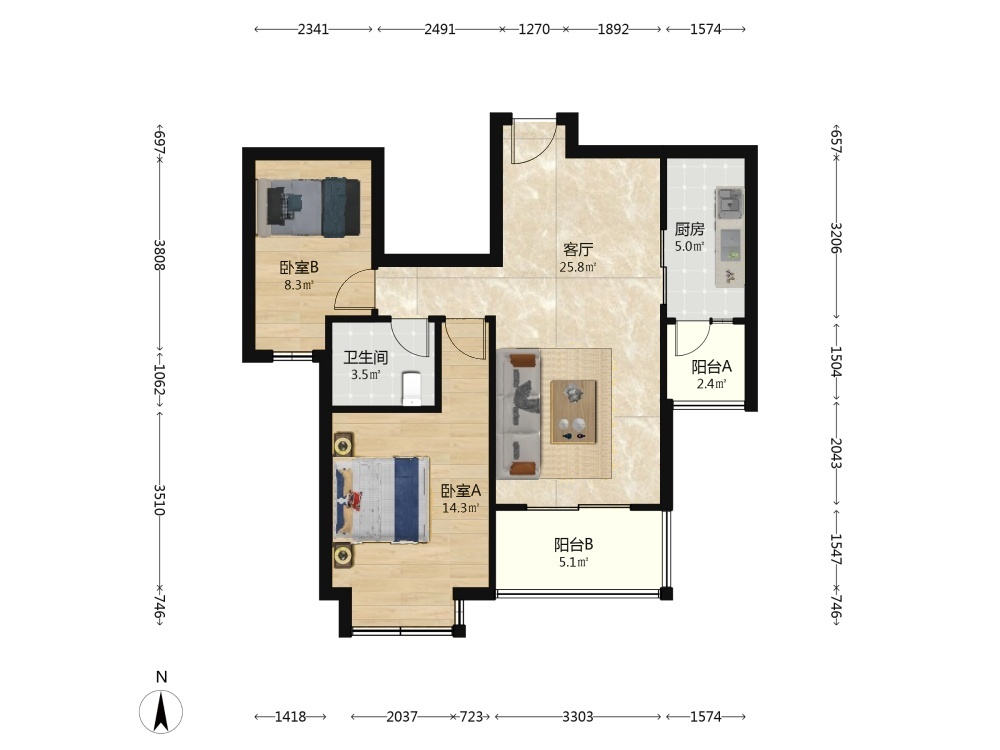 上海合景叠翠峰(一期)二手房房源图片