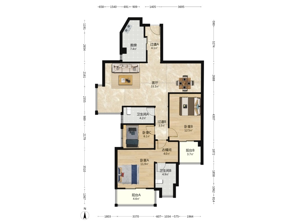 武汉融科天城一期二手房房源图片