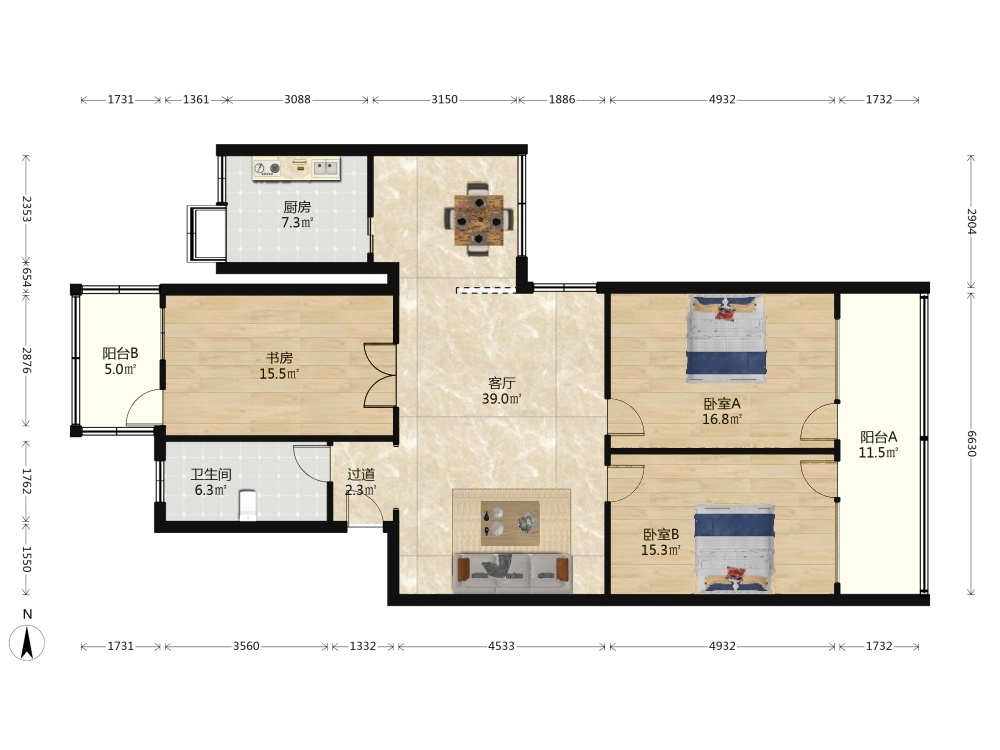 武汉临江苑二手房房源图片