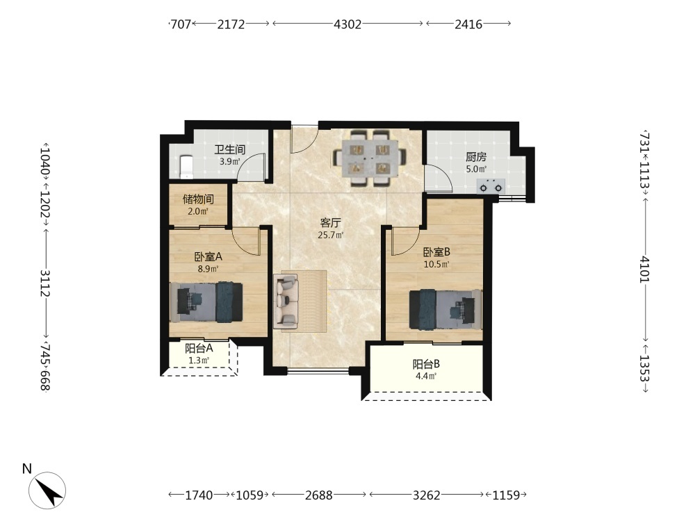 武汉中城国际二手房房源图片
