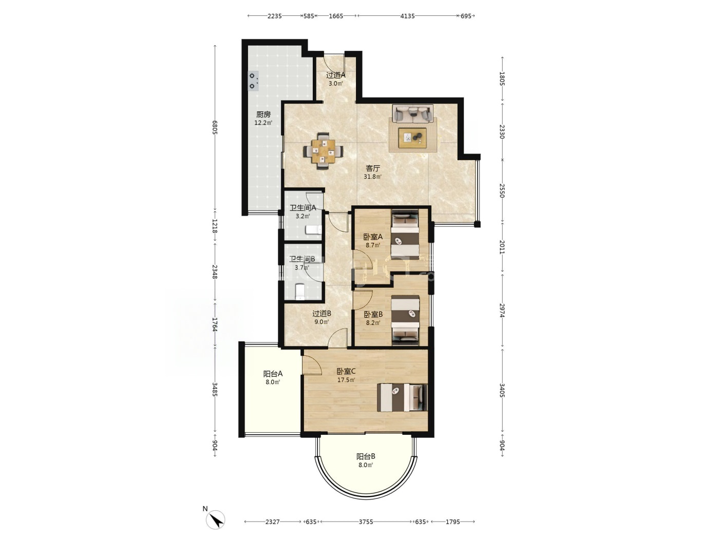 武汉金色华府二手房房源图片