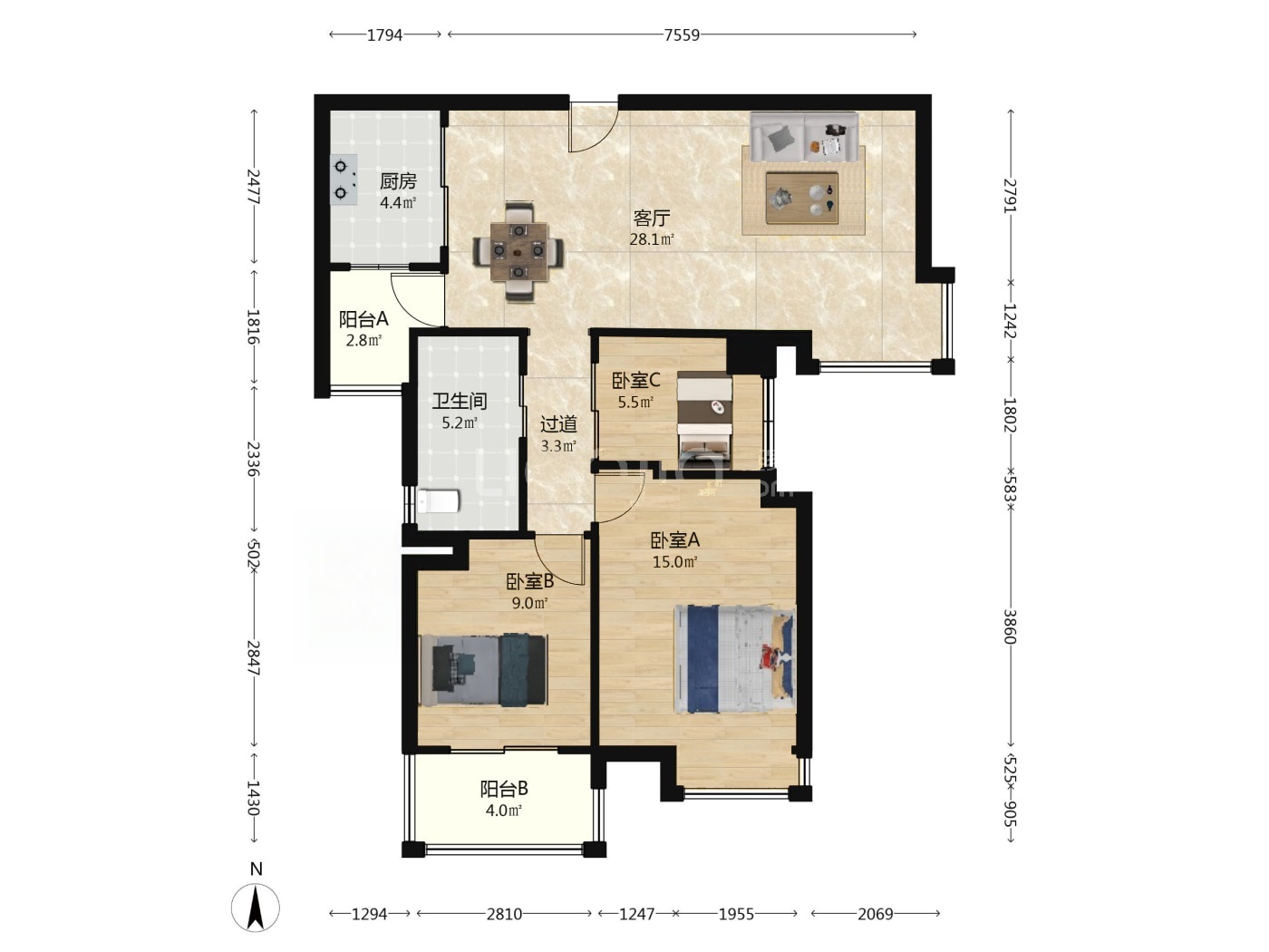 武汉融科天城一期二手房房源图片
