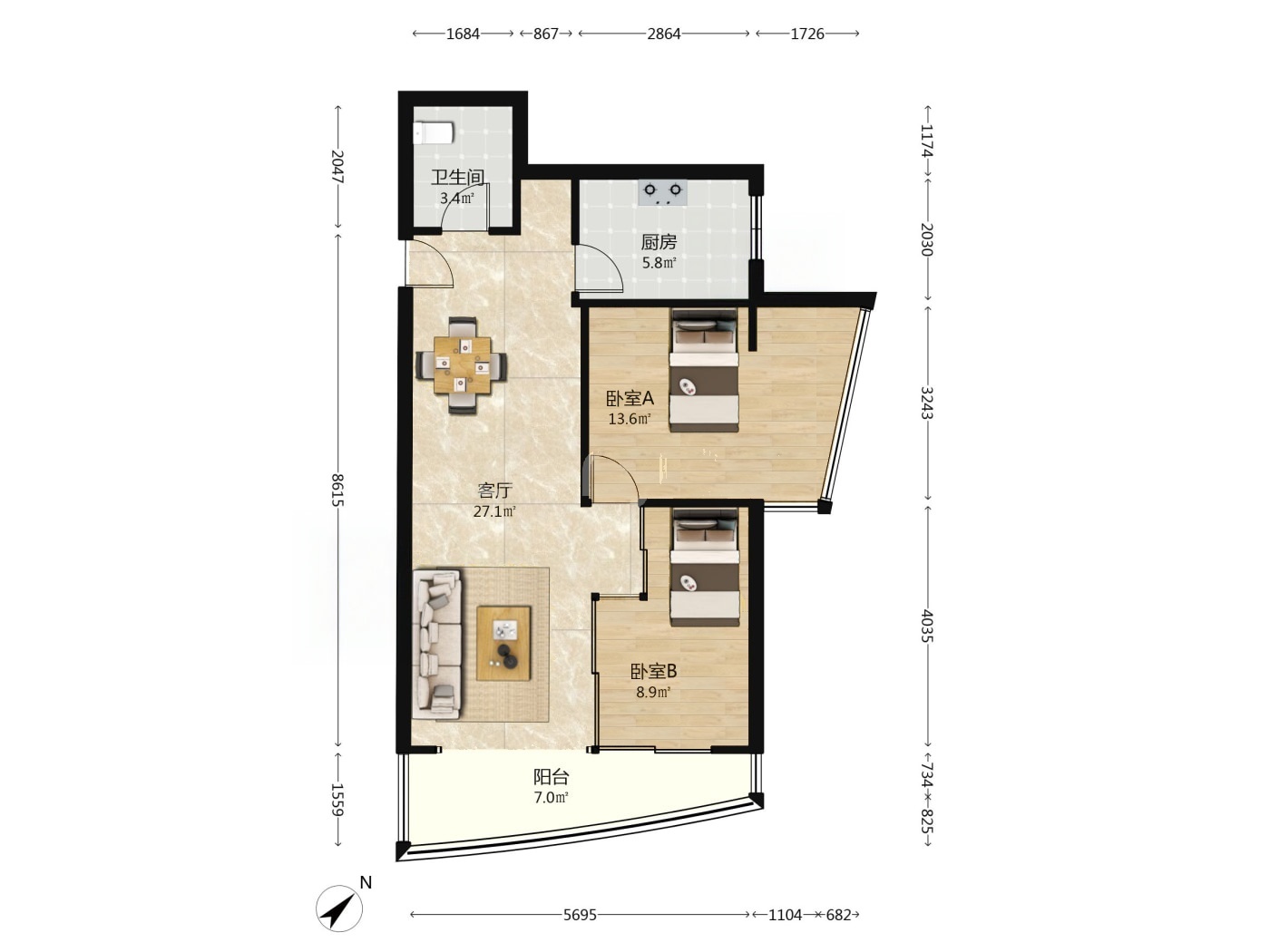 武汉中福时代二手房房源图片