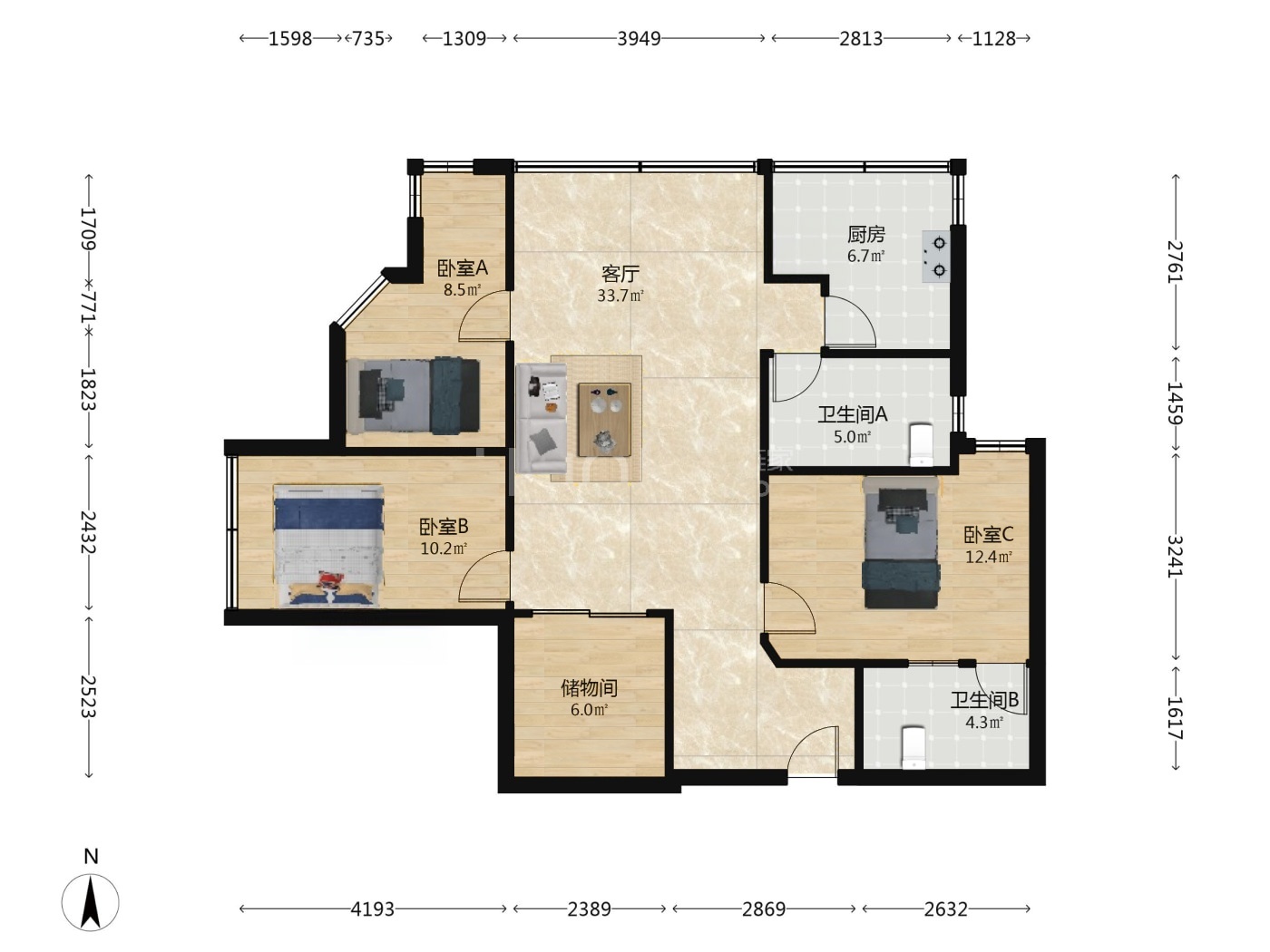 武汉中原大厦二手房房源图片